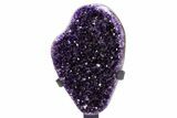 Amethyst Geode With Metal Stand - Uruguay #306909-1